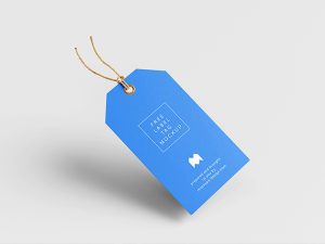 موکاپ اتیکت (تگ) آویز محصول